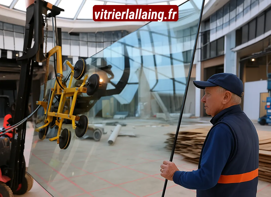 Remplacement de vitrine magasin Lallaing